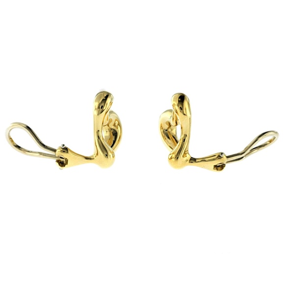 Tiffany & Co. 18K Elsa Peretti Heart Earrings - Picture 4 of 7